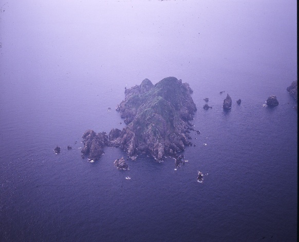 上空から見た男女群島の島々